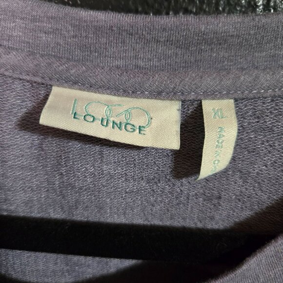 Logo Lounge Womens Asymmetric Hem Long Sleeve Top Pockets Shoulder Detail Purple - Picture 4 of 7